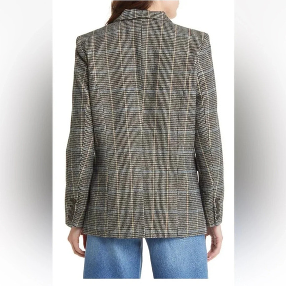 Rails Cody Blazer Jacket Women Sand Ash Houndstooth Brown Size Large nwt - Picture 2 of 16